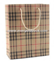 Luxury Retail Natural Kraft Shopping Bags With Cotton Rope Handles