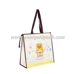 PP Non Woven Laminated Shopping Bag with Zipper Closure