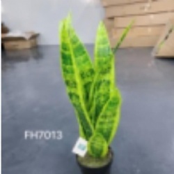 artificial tree/snake plant