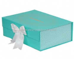 Luxury Retail Rigid Paper Boxes With Ribbon Bow