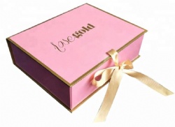 High End Luxury 1 PC Magnetic Paper Boxes With Ribbon Bow