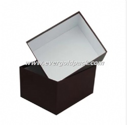 High Quality Custom Design Luxury Black Paper Set Up Box With Lid And Base