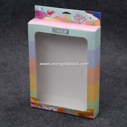 Folding Paper Box With Logo Printing With Clear Window