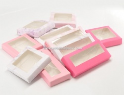 Simplex Custom Cosmetic Paper Box With Logo Printing With Clear PET Window