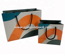 Luxury Custom Retail C1S Paper Euro Tote Bags With Matte Lamination With Raised Embossed Logo