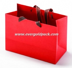 Luxury Hand Made Custom Retail Red Color Paper Euro Tote Bags Manufacturer