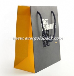 Luxury Uncoated Paper Retail Paper Euro Tote Bags With Rope Handles