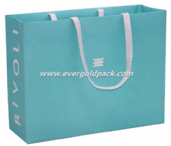 Luxury Uncoated Paper Retail Paper Euro Tote Bags With Cotton Tape Handles