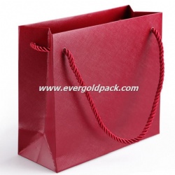 Luxury Custom Retail Red Fancy Special Paper Bags With Embossing Pattern